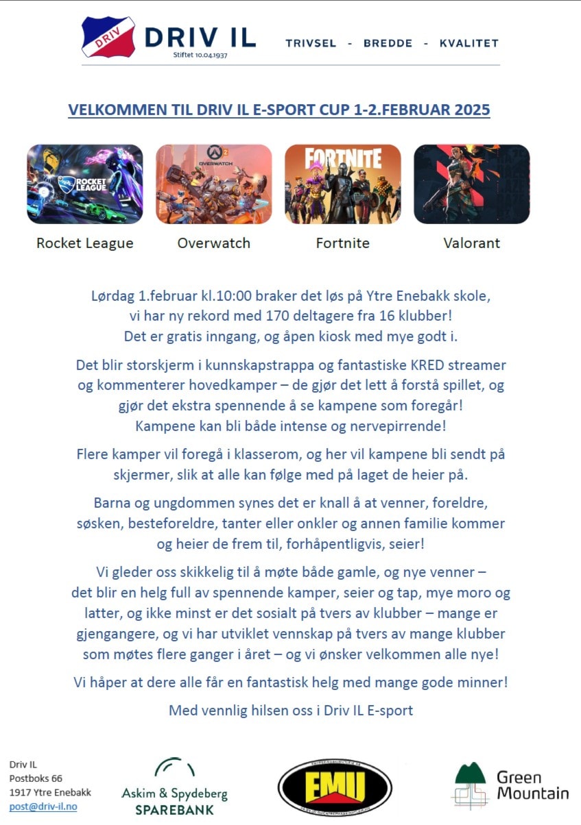 Driv IL E-sport Vintercup 2025